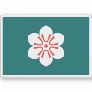 Vlag van de prefectuur Saga, Japan Sticker
