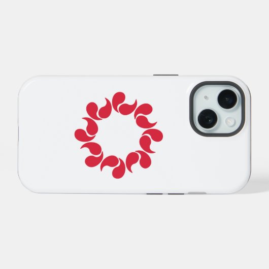 Vlag van de prefectuur Saitama, Japan iPhone 15 Case (Achterkant horizontaal)