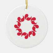 Vlag van de prefectuur Saitama, Japan Keramisch Ornament (Voorkant)