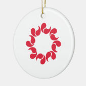 Vlag van de prefectuur Saitama, Japan Keramisch Ornament (Links)