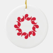 Vlag van de prefectuur Saitama, Japan Keramisch Ornament (Achterkant)