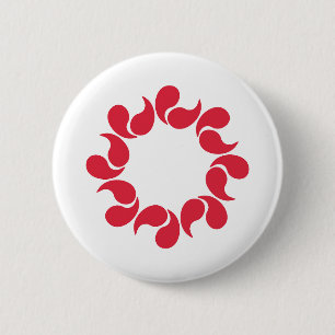 Vlag van de prefectuur Saitama, Japan Ronde Button 5,7 Cm