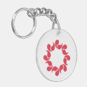 Vlag van de prefectuur Saitama, Japan Sleutelhanger (Voorkant Links)