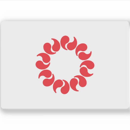 Vlag van de prefectuur Saitama, Japan Sticker (Voorkant)