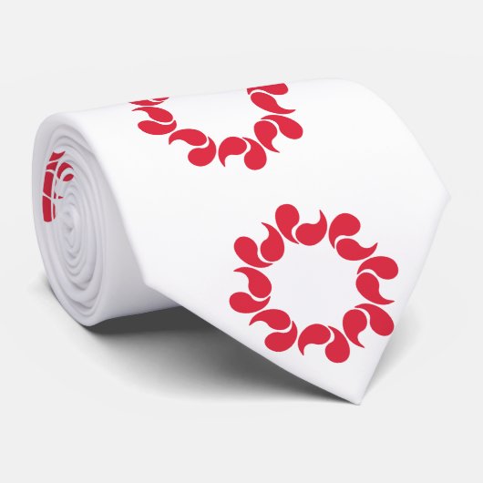 Vlag van de prefectuur Saitama, Japan Stropdas (Opgerold)