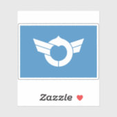 Vlag van de prefectuur Shiga, Japan Sticker (Vel)