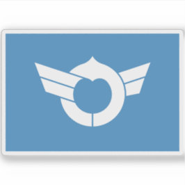 Vlag van de prefectuur Shiga, Japan Sticker