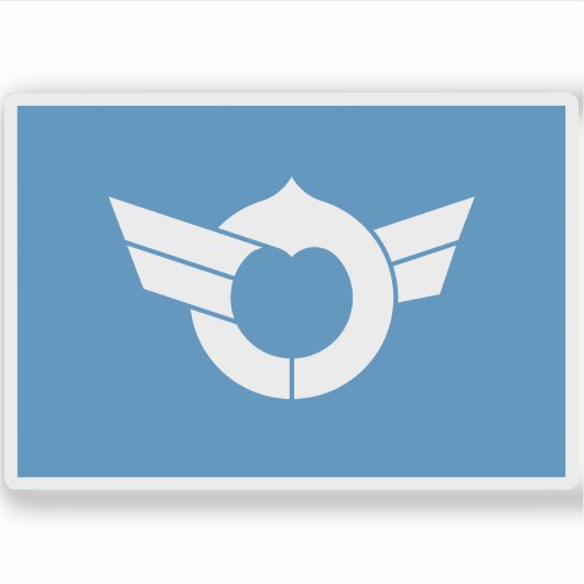 Vlag van de prefectuur Shiga, Japan Sticker (Voorkant)