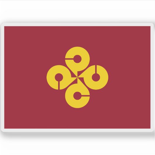 Vlag van de prefectuur Shimane, Japan Sticker (Voorkant)