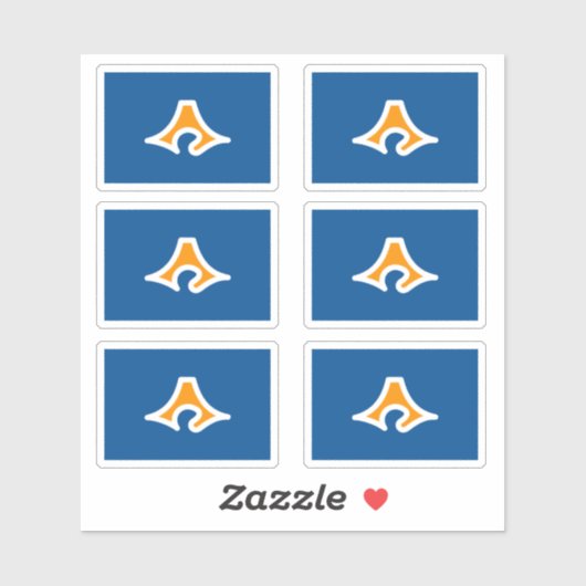 Vlag van de prefectuur Shizuoka, Japan Sticker (Vel)