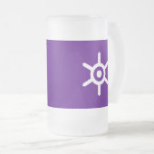 Vlag van de prefectuur Tokio, Japan Frosted Glass Matglas Bierpul (Voorkant rechts)