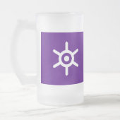 Vlag van de prefectuur Tokio, Japan Frosted Glass  Matglas Bierpul (Links)