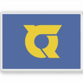 Vlag van de prefectuur Tokushima, Japan Sticker