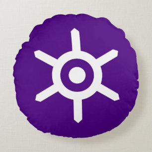 Vlag van de prefectuur Tokyo, Japan Round Pillow Rond Kussen