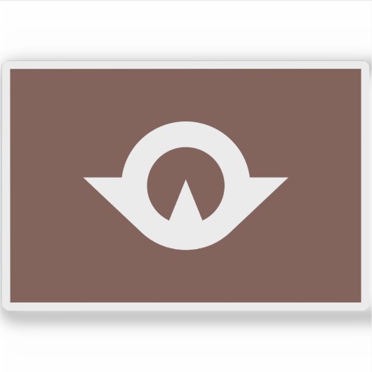 Vlag van de prefectuur Yamaguchi, Japan Sticker (Voorkant)