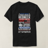 Vlag van de Proud American Rednek Support Pistolen T-shirt (Design voorkant)