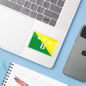 Vlag van de provincie Bocasdel Toro, Panama Sticker (Laptop met iPhone)