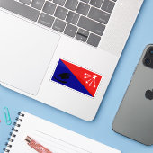 Vlag van de provincie Central, Papoea-Nieuw-Guinea Sticker (Laptop met iPhone)