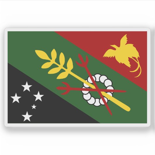 Vlag van de provincie Chimbu (Simbu), Papoea-Nieuw Sticker (Voorkant)
