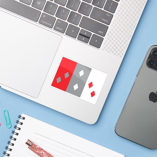 Vlag van de provincie Coclé, Panama Sticker (Laptop met iPhone)