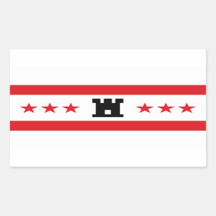 Vlag van de provincie Drenthe, Nederland Rechthoekige Sticker