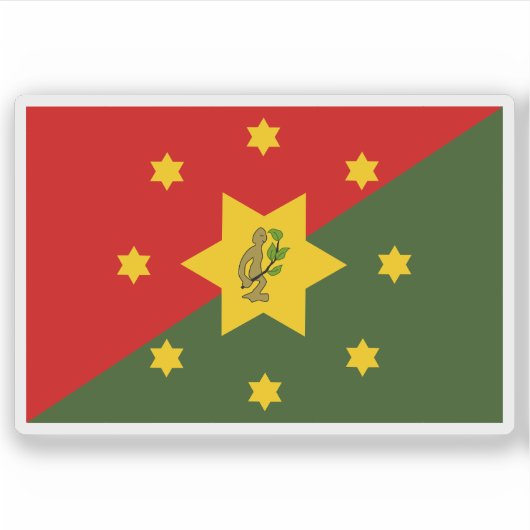 Vlag van de provincie Eastern Highlands, Papoea-Ni Sticker (Voorkant)