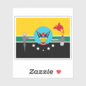 Vlag van de provincie Hela, Papoea-Nieuw-Guinea Sticker (Vel)