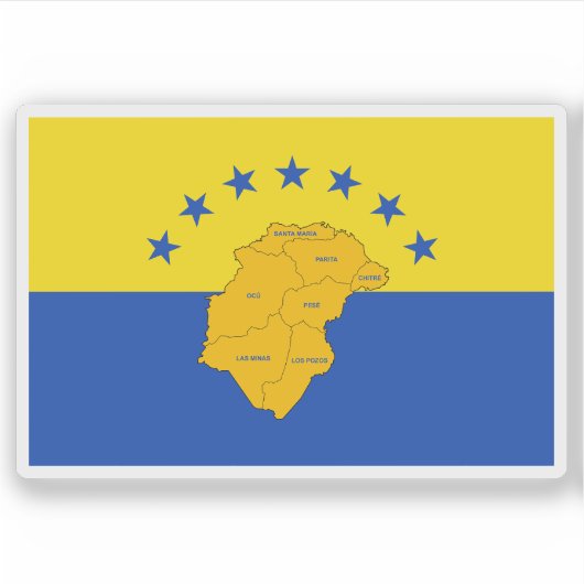 Vlag van de provincie Herrera, Panama Sticker (Voorkant)