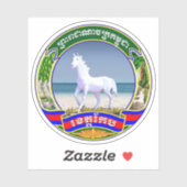 Vlag van de provincie Kep in Cambodja Sticker (Vel)