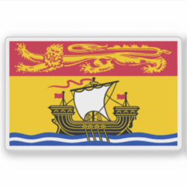 Vlag van de provincie New Brunswick, Canada Sticker