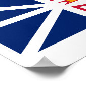 Vlag van de provincie Newfoundland en Labrador Poster (Hoek)
