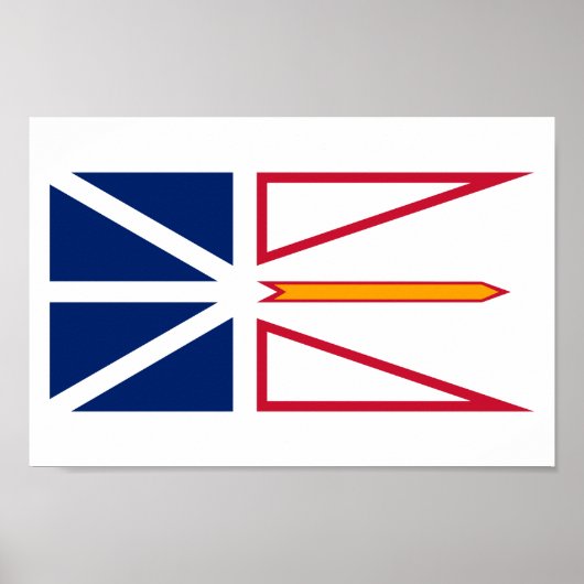 Vlag van de provincie Newfoundland en Labrador Poster (Voorkant)