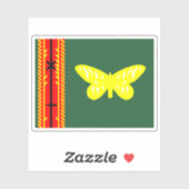 Vlag van de provincie Oro, Papoea-Nieuw-Guinea Sticker (Vel)