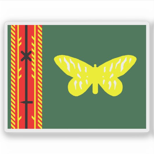 Vlag van de provincie Oro, Papoea-Nieuw-Guinea Sticker (Voorkant)