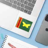Vlag van de provincie Oro, Papoea-Nieuw-Guinea Sticker (Laptop met iPhone)