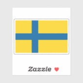 Vlag van de provincie Östergötland, Zweden Sticker (Vel)