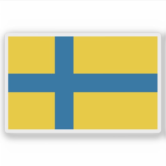 Vlag van de provincie Östergötland, Zweden Sticker (Voorkant)