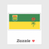 Vlag van de provincie Saskatchewan, Canada Sticker (Vel)