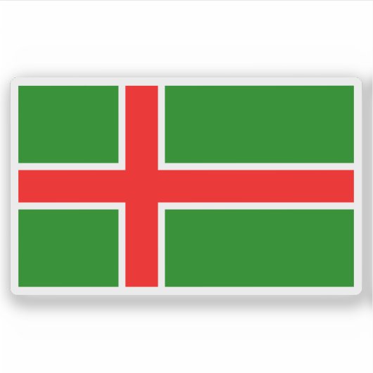 Vlag van de provincie Småland, Zweden Sticker (Voorkant)
