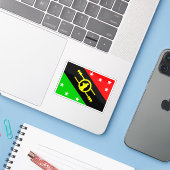 Vlag van de provincie Southern Highlands, Papoea-N Sticker (Laptop met iPhone)