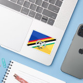 Vlag van de provincie Torba, Vanuatu Sticker (Laptop met iPhone)