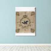 Vlag van de Pruisische infanterie Canvas Afdruk (Insitu (Houten vloer))