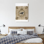 Vlag van de Pruisische infanterie Canvas Afdruk (Insitu (Slaapkamer))