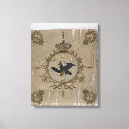 Vlag van de Pruisische infanterie Canvas Afdruk (Voorkant)