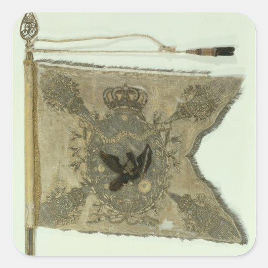 Vlag van de Pruisische infanterie onder Frederick Vierkante Sticker (Voorkant)