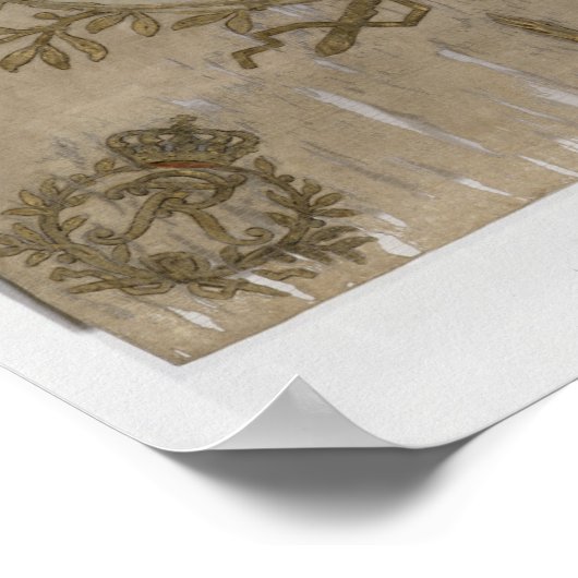 Vlag van de Pruisische infanterie Poster (Hoek)