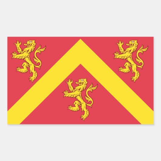 Vlag van de rechthoekige anglesey-sticker sticker (Voorkant)