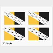 Vlag van de rechthoekige noordzegel sticker (Vel)