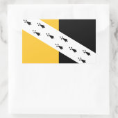 Vlag van de rechthoekige noordzegel sticker (Tas)