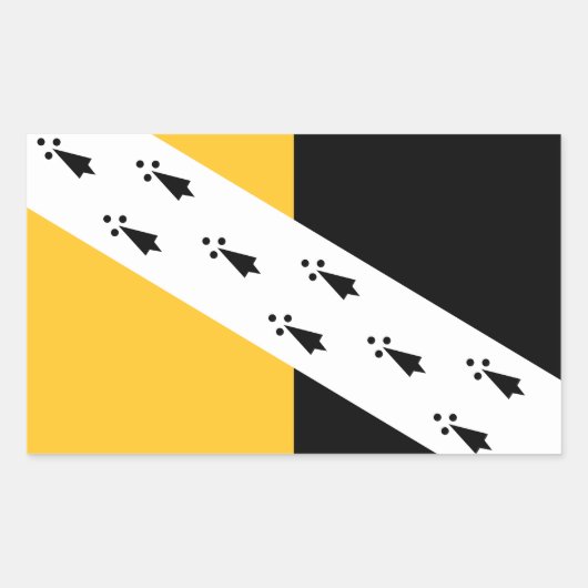 Vlag van de rechthoekige noordzegel sticker (Voorkant)